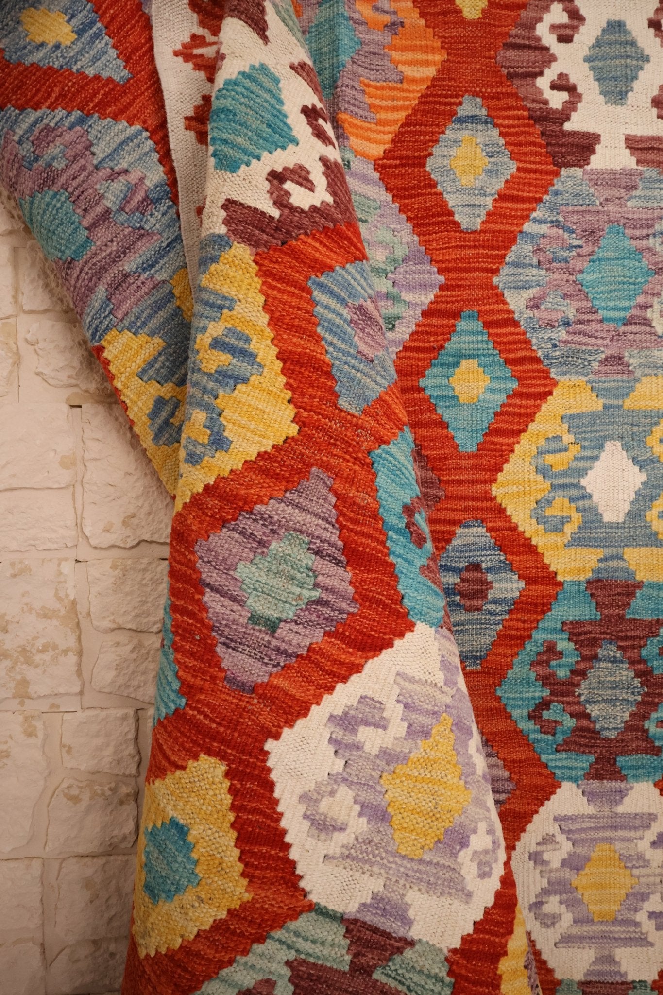 Kilim Afghan 246x183 cm Fait Main Laine