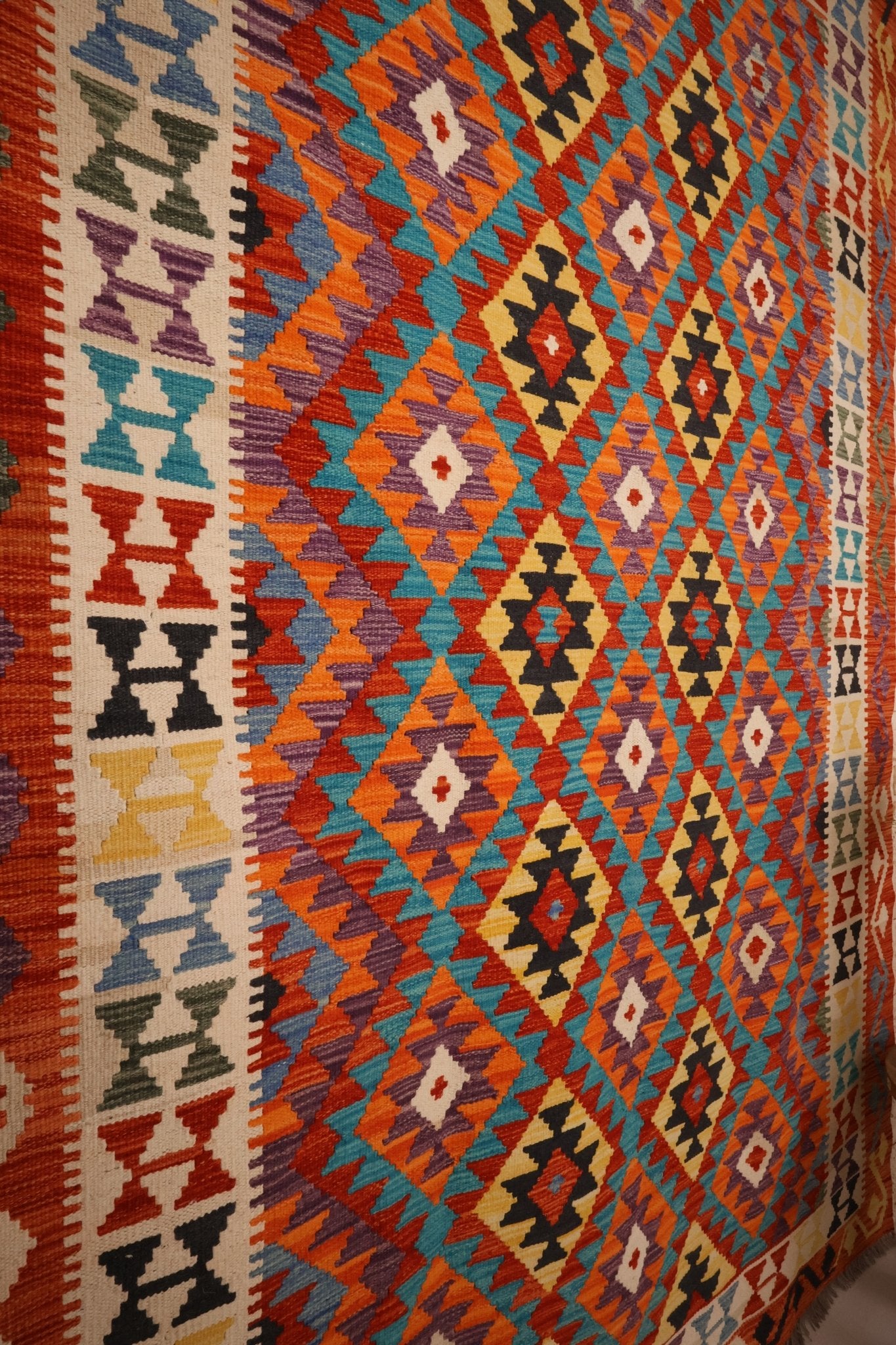 Kilim Afghan 256x172 cm Fait Main Laine - Baba Rug