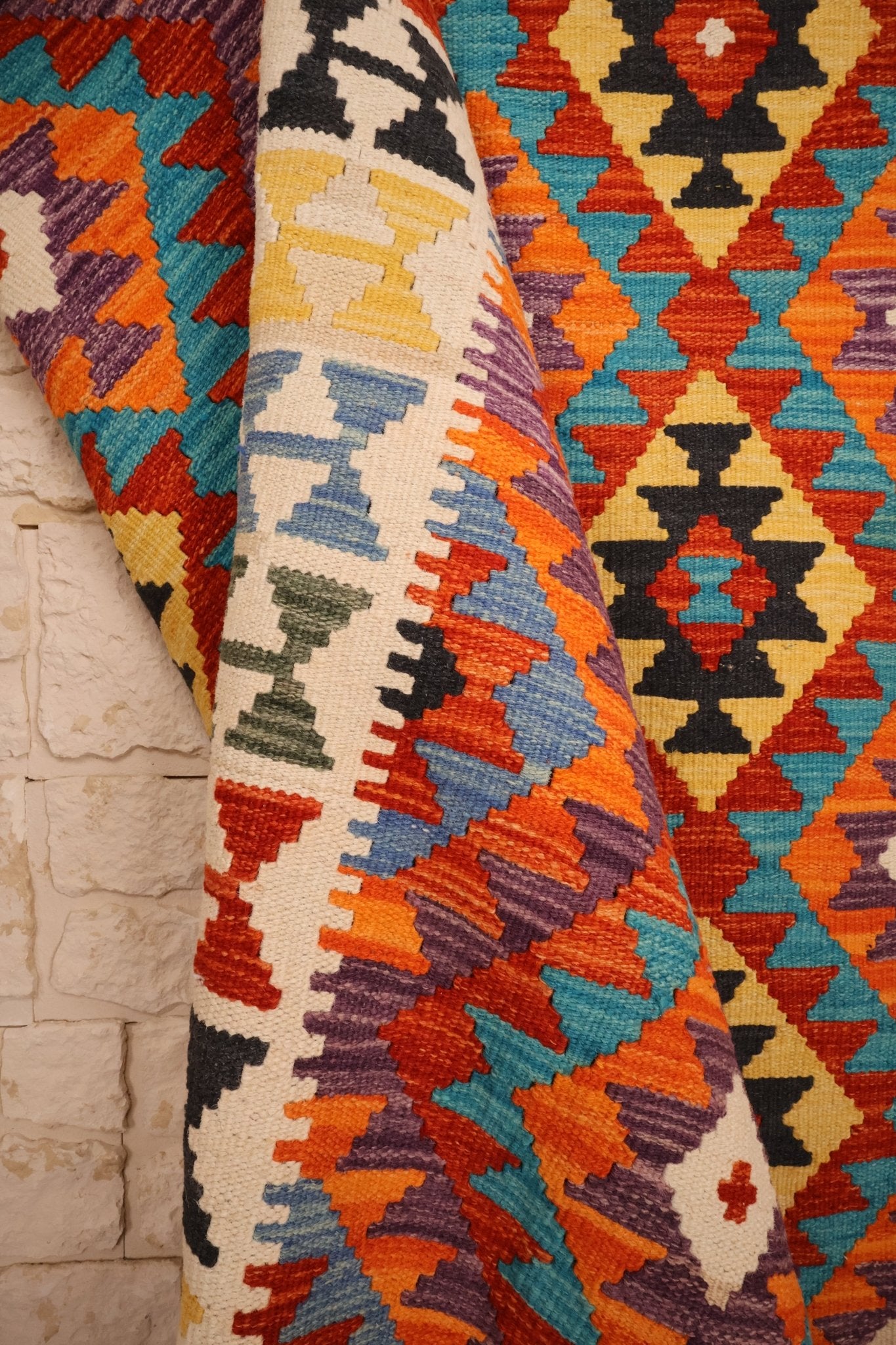 Kilim Afghan 256x172 cm Fait Main Laine - Baba Rug