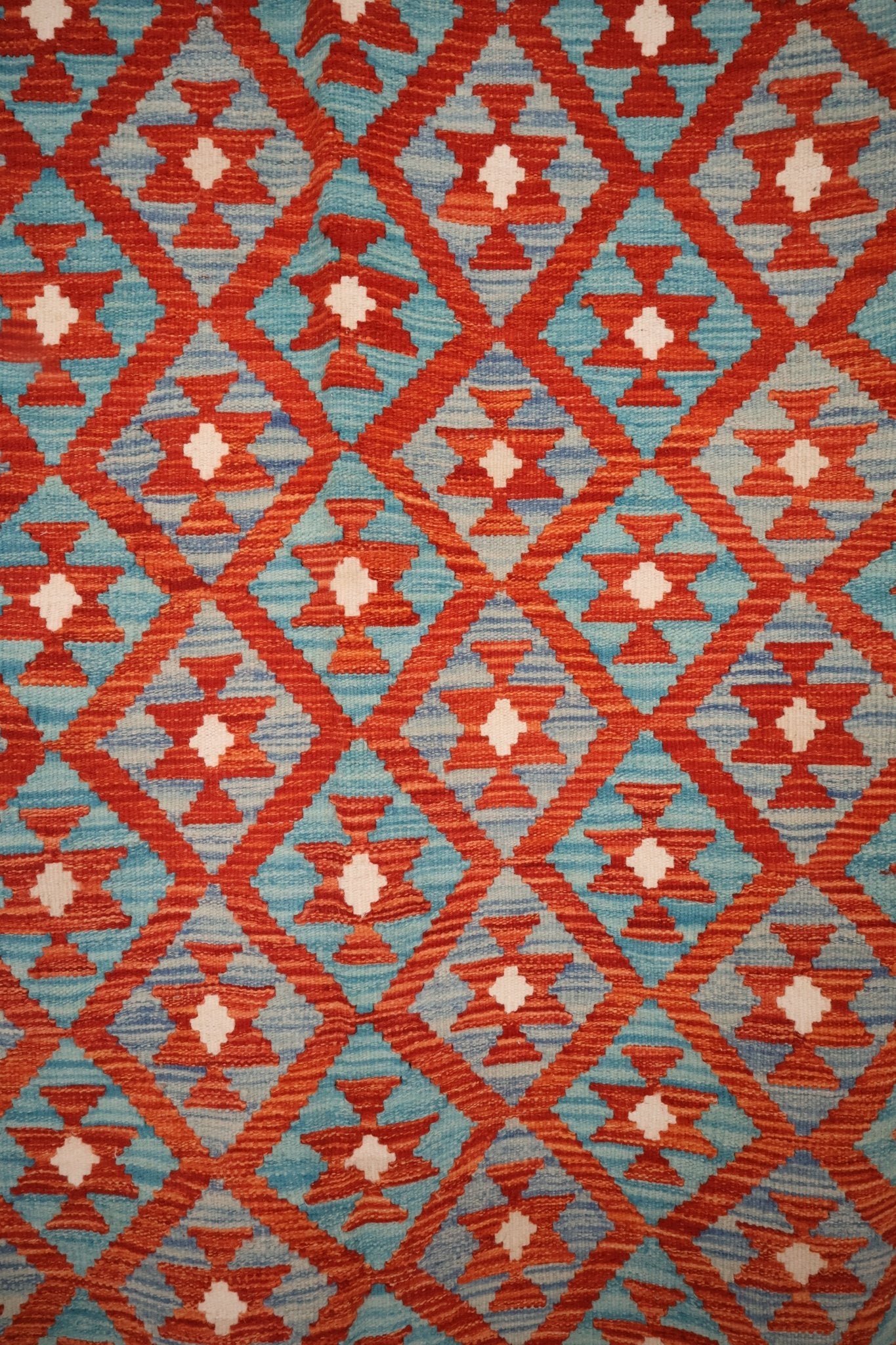 Kilim Afghan 256x190 cm Fait Main Laine