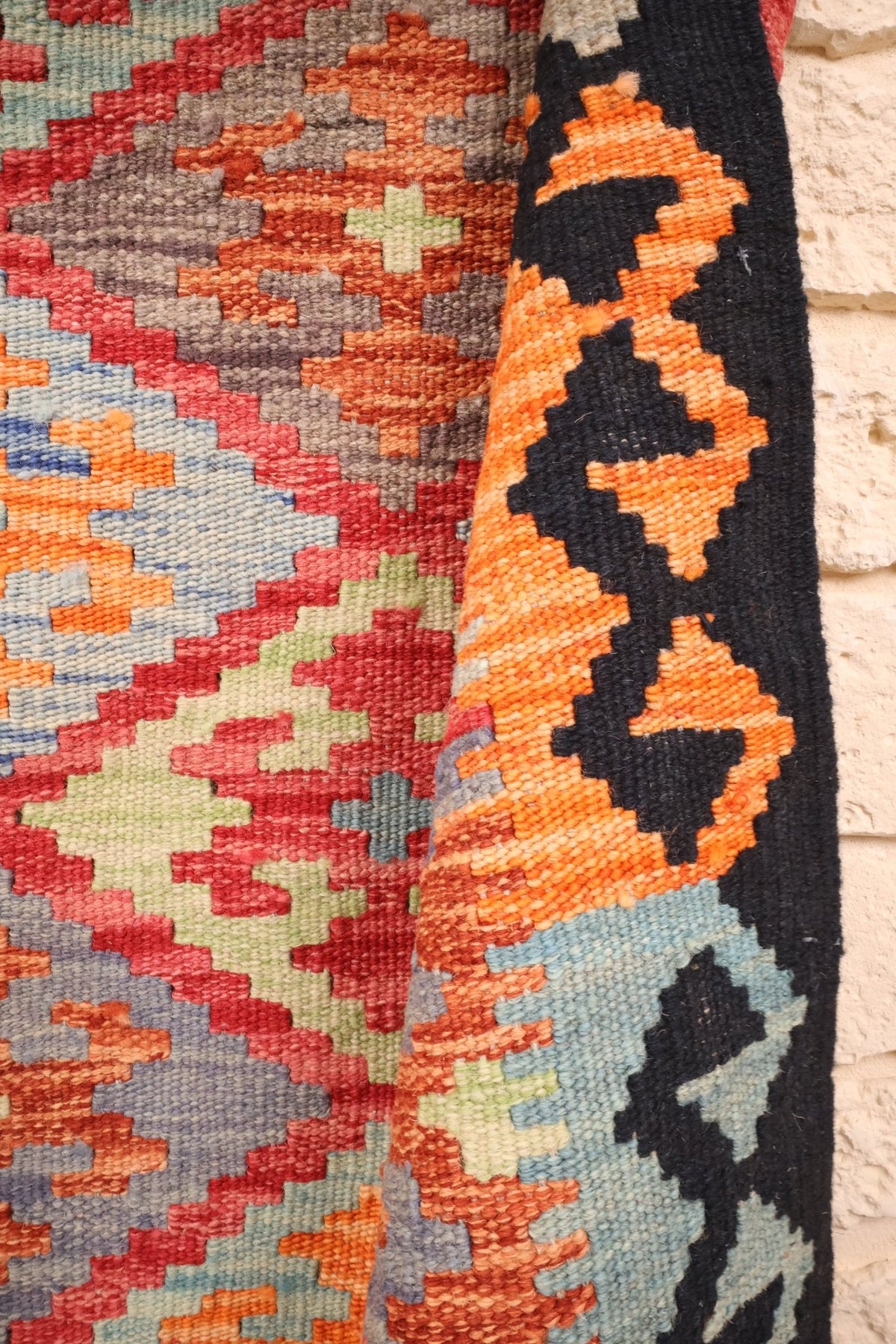 Tapis Kilim fait main - Afghan - 150x106 - Laine - Baba Rug