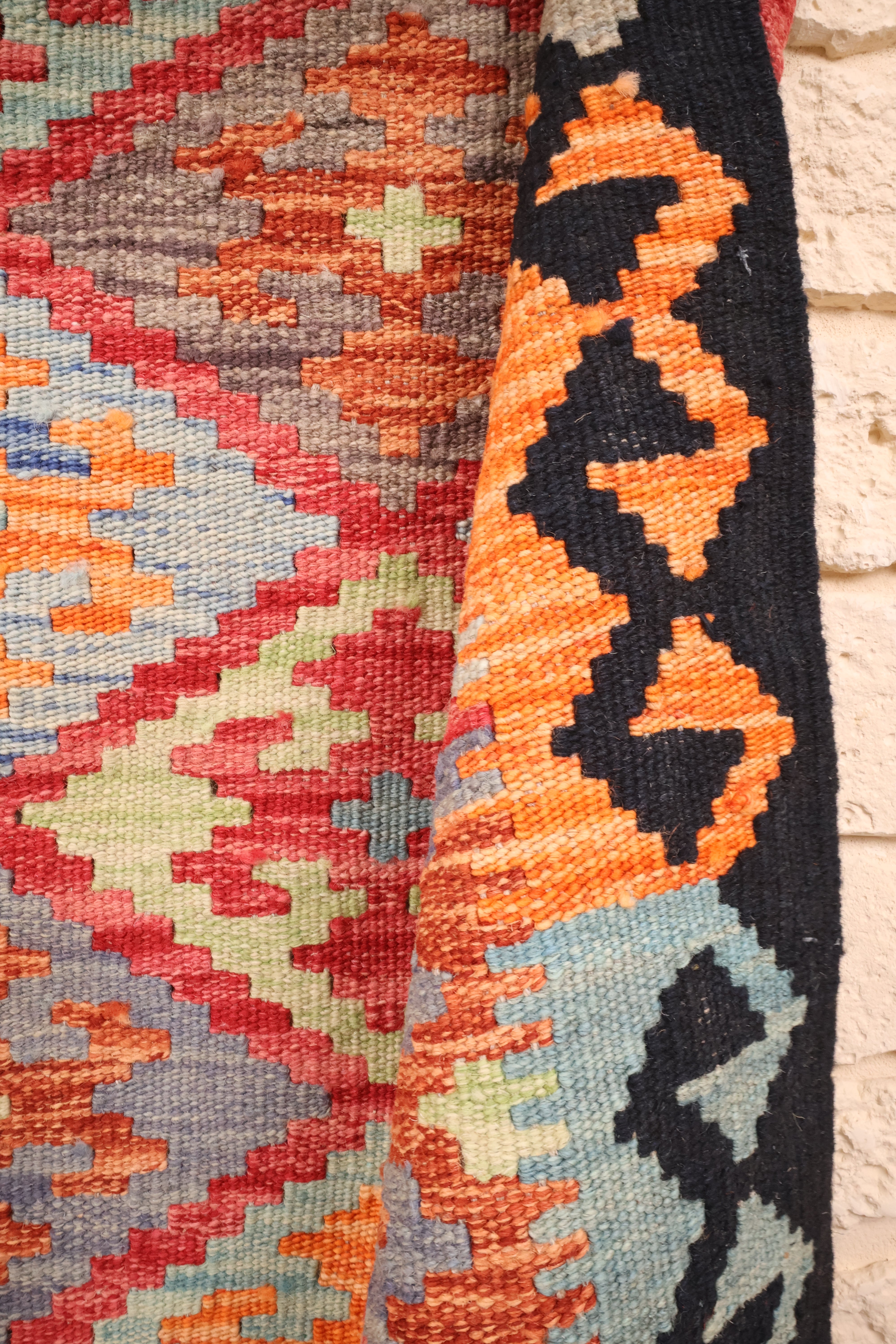 Tapis Kilim fait main - Afghan - 150x106 - Laine
