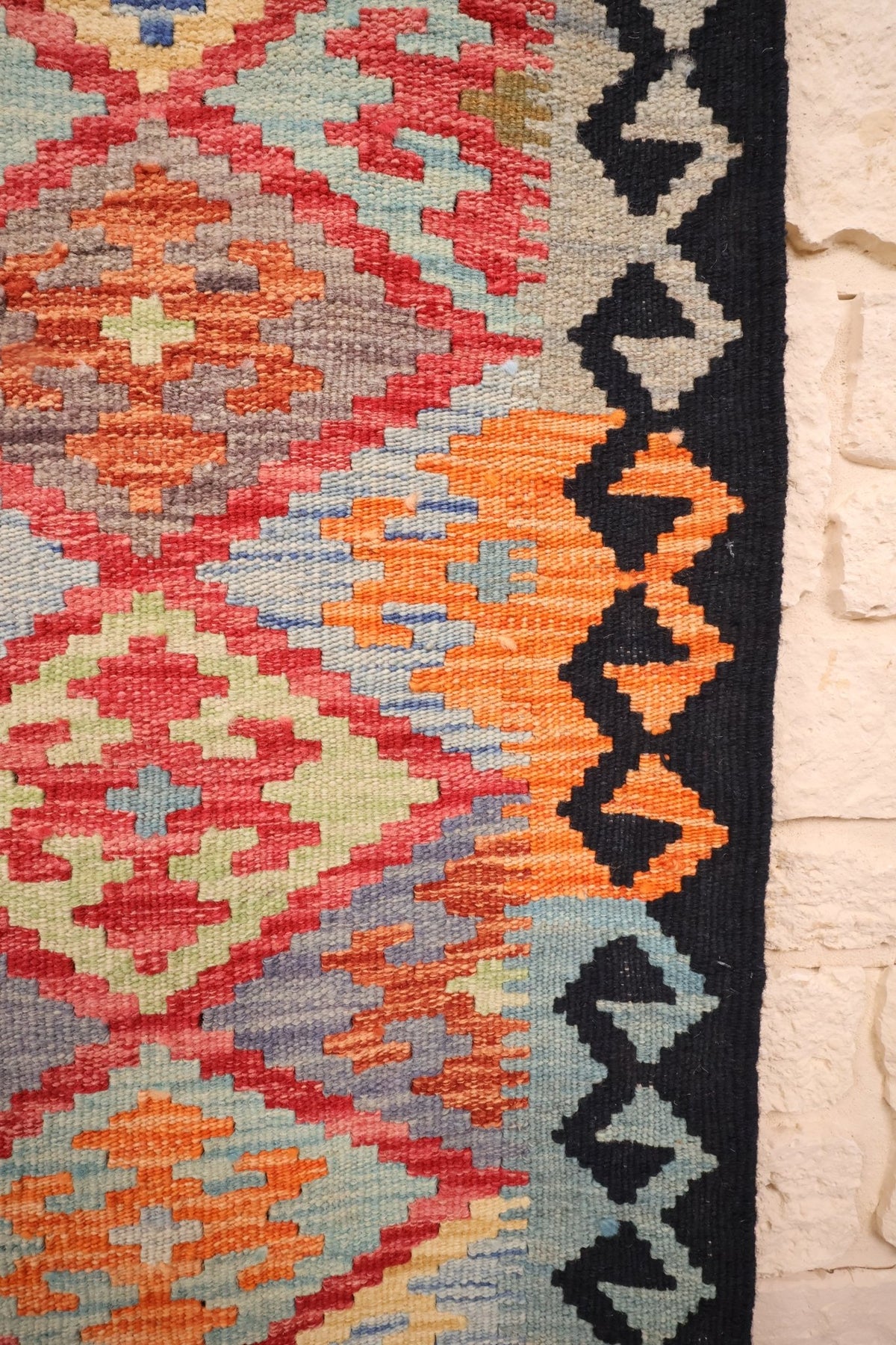 Tapis Kilim fait main - Afghan - 150x106 - Laine - Baba Rug