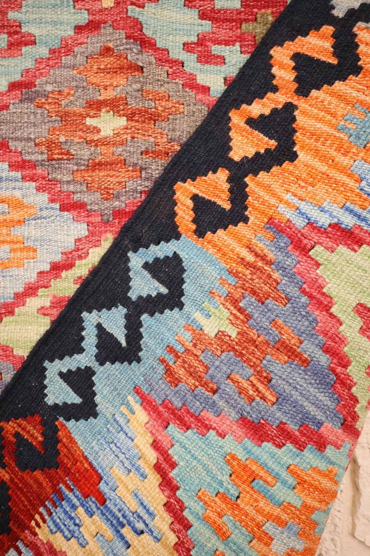 Tapis Kilim fait main - Afghan - 150x106 - Laine - Baba Rug