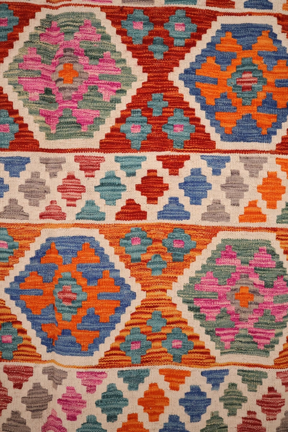 Tapis kilim fait main - Afghan - 236x177cm - Laine - Baba Rug