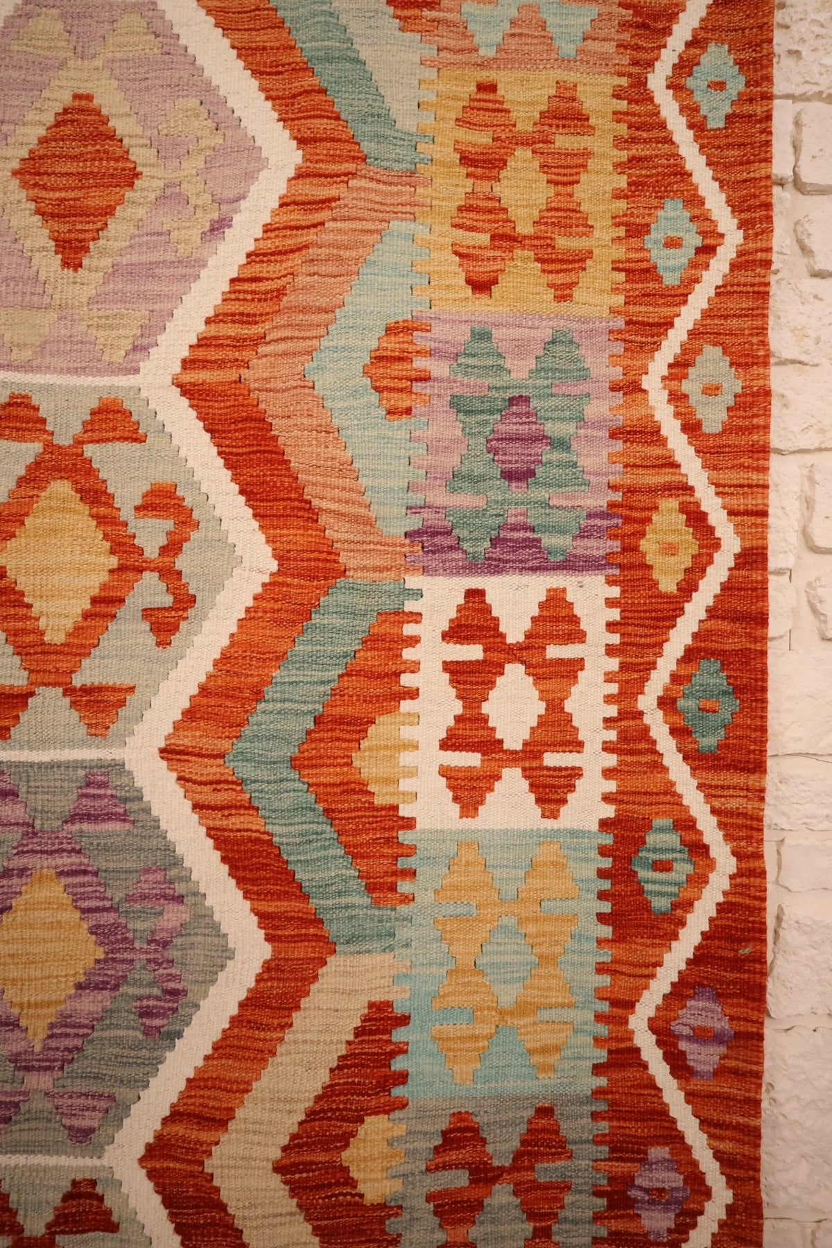Tapis kilim fait main - afghan - 240x170cm - Laine - Baba Rug