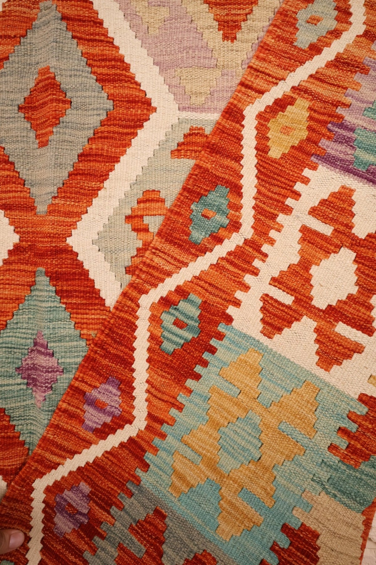 Tapis kilim fait main - afghan - 240x170cm - Laine - Baba Rug