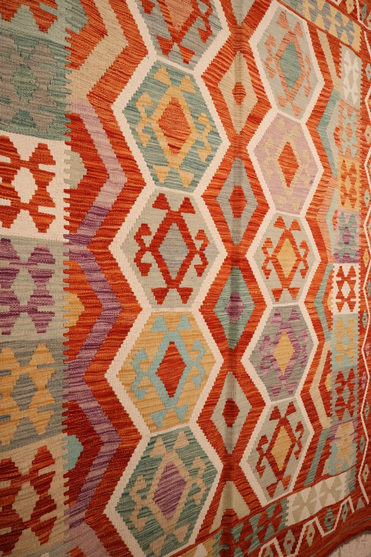 Tapis kilim fait main - afghan - 240x170cm - Laine - Baba Rug