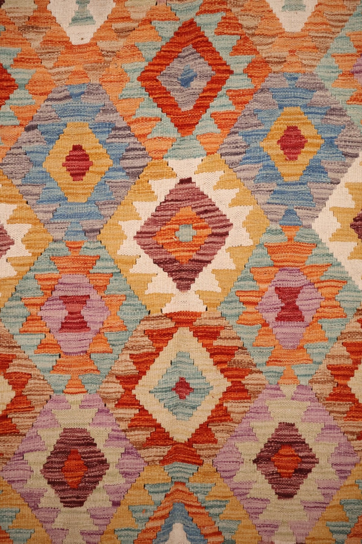 Tapis kilim fait main - Afghan - 246x177cm - Laine - Baba Rug