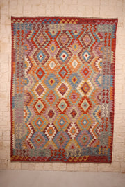 Tapis kilim fait main - Afghan - 246x177cm - Laine