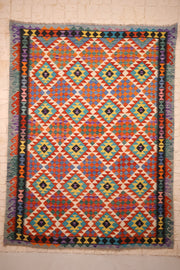 Tapis kilim fait main - Afghan - 251x190cm - Laine