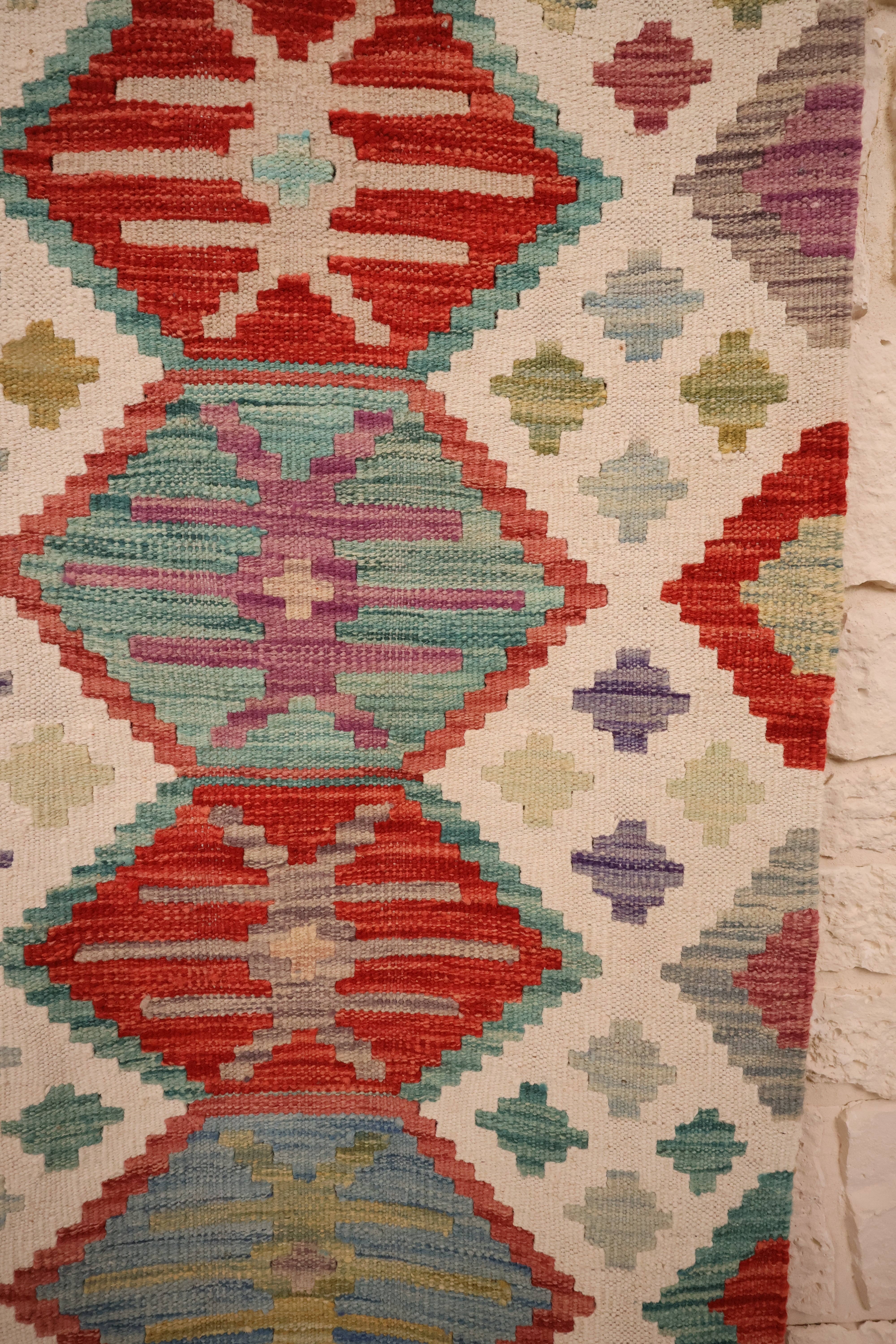 Tapis kilim fait main - Afghan - 145x97cm - Laine