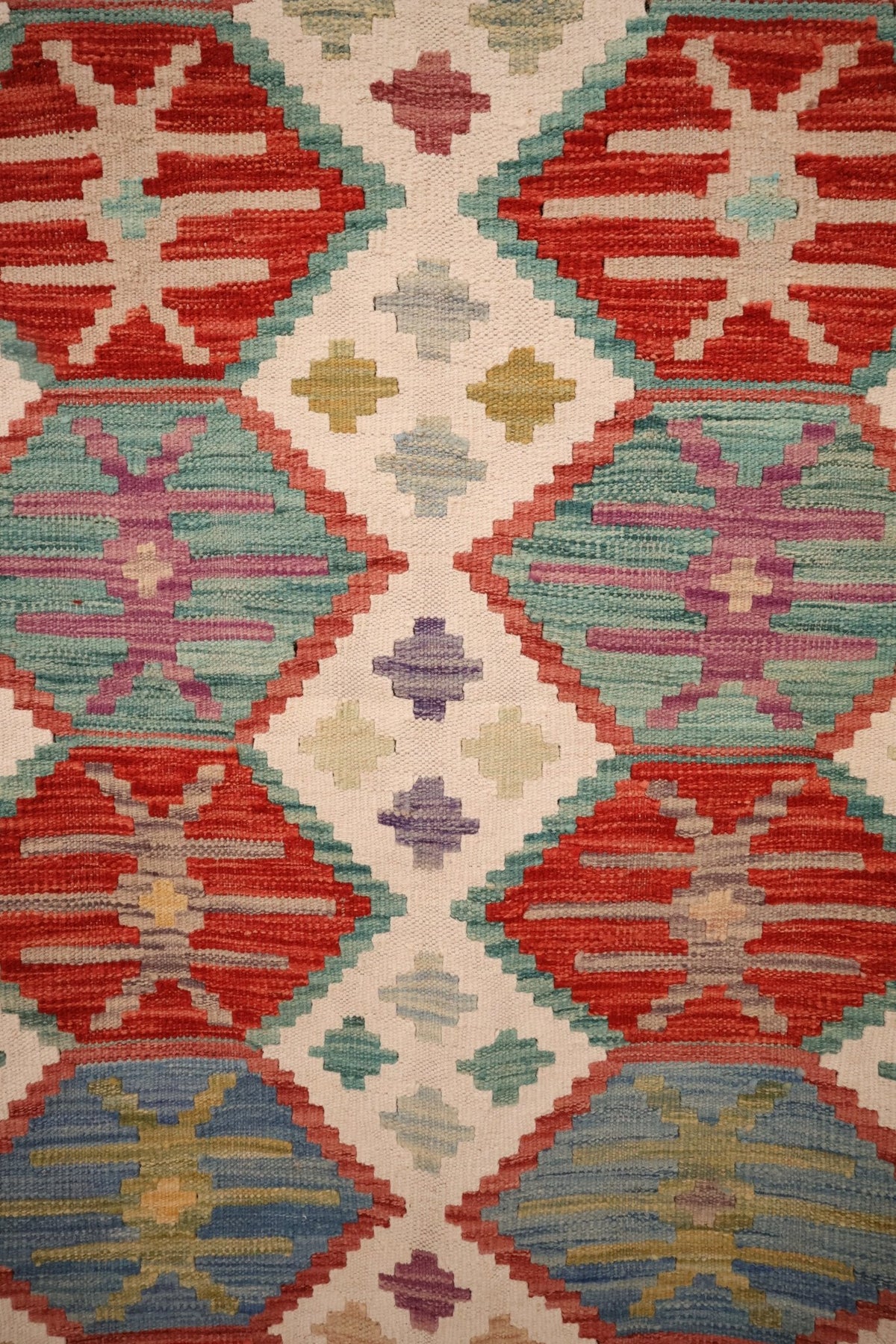 Tapis kilim fait main - Afghan - 145x97cm - Laine - Baba Rug