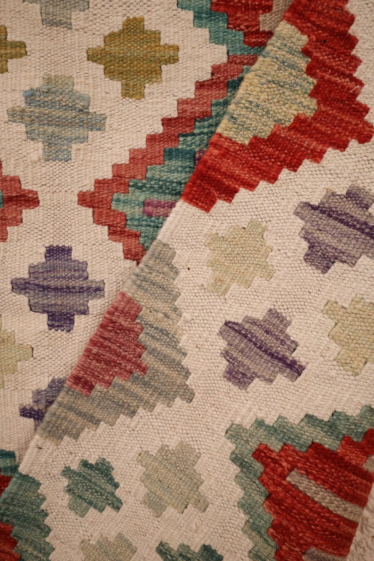 Tapis kilim fait main - Afghan - 145x97cm - Laine - Baba Rug