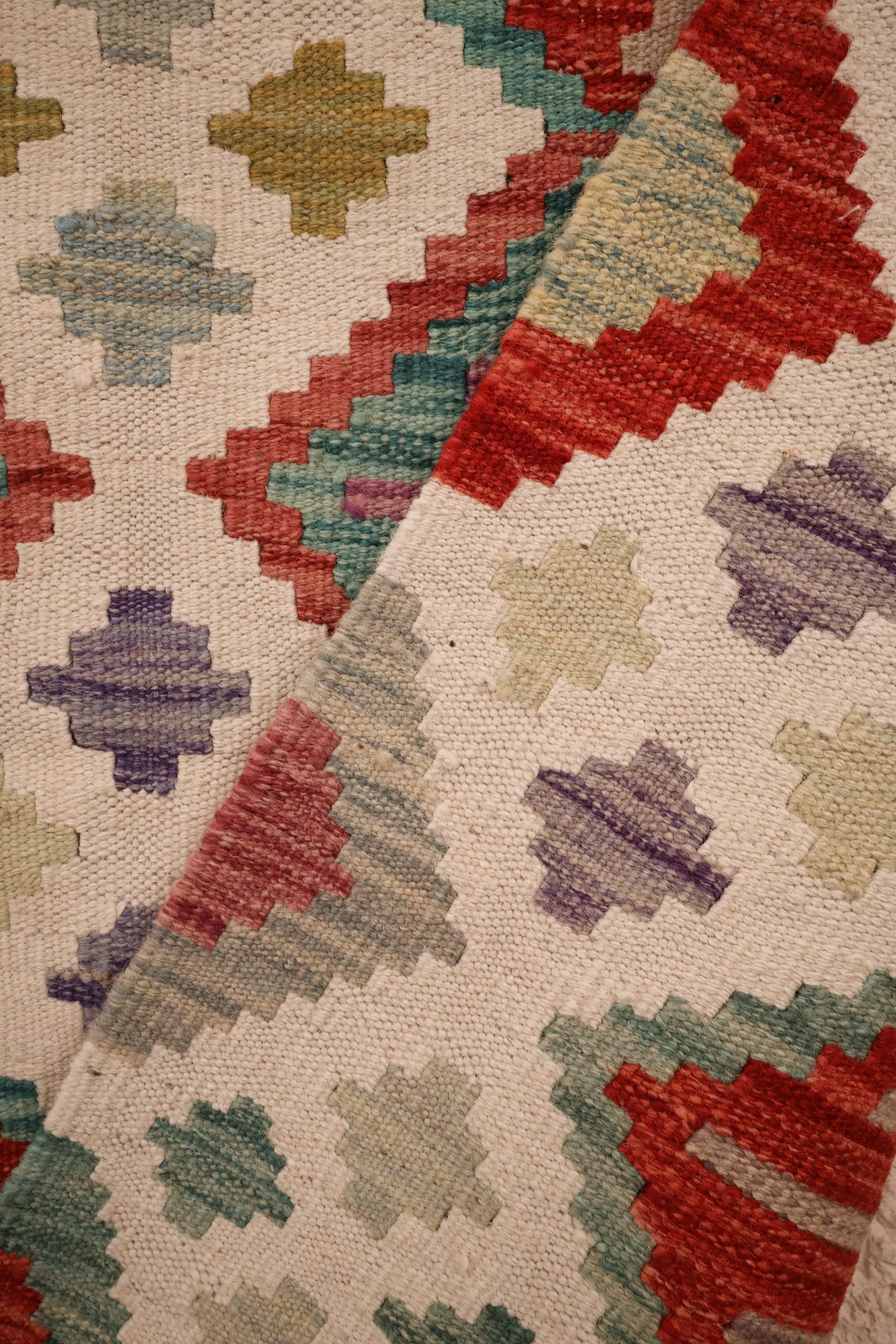 Tapis kilim fait main - Afghan - 145x97cm - Laine