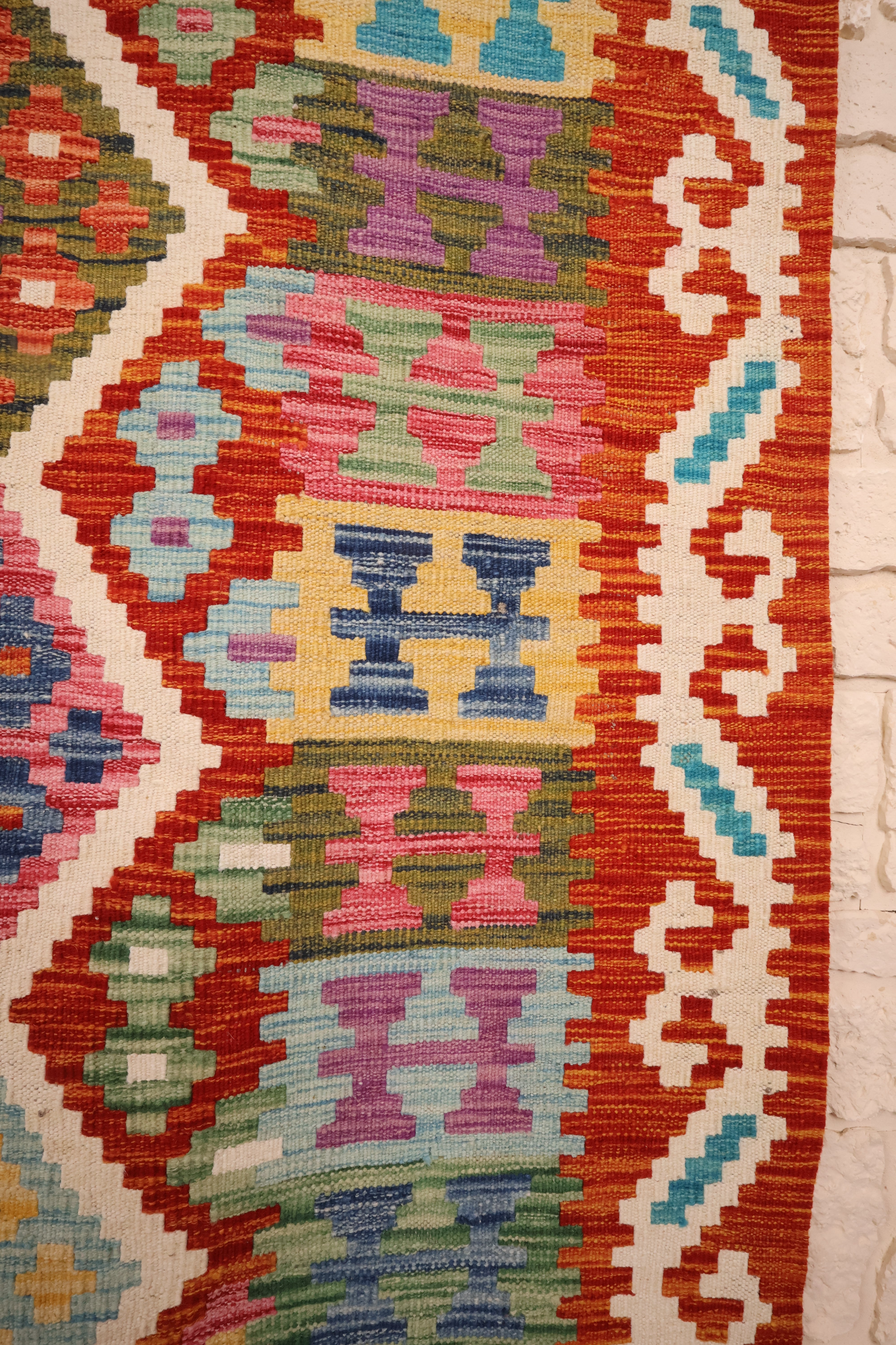 Tapis kilim fait main - Afghan - 239x172cm - Laine