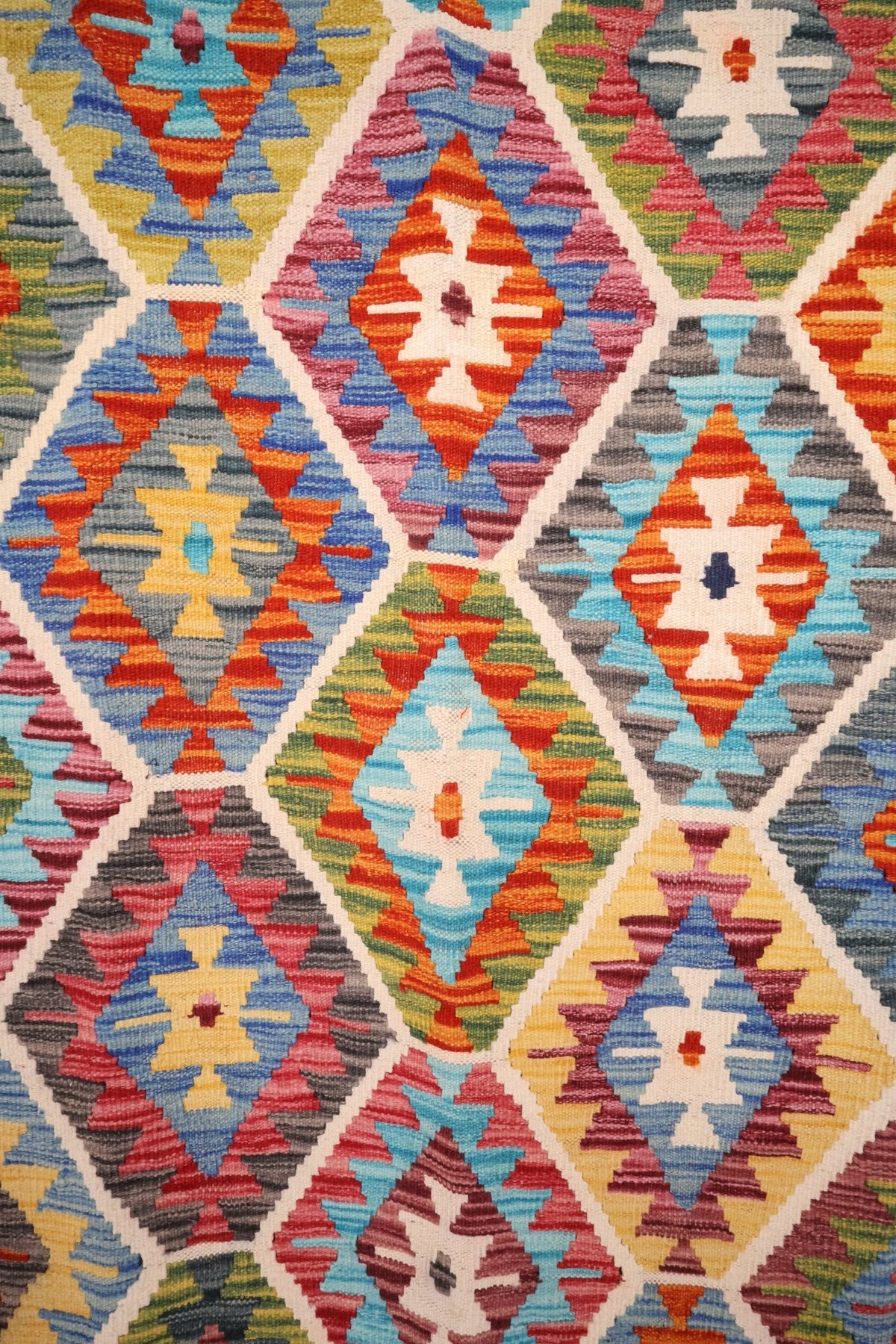 Tapis kilim fait main - Afghan - 240x176cm - Laine - Baba Rug