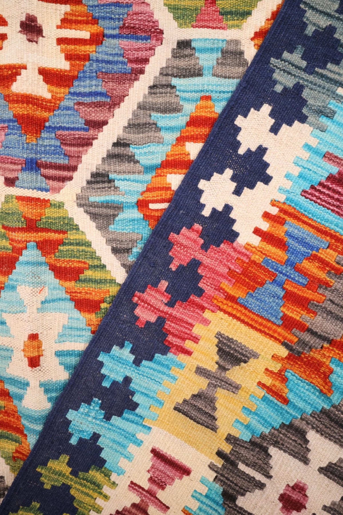 Tapis kilim fait main - Afghan - 240x176cm - Laine - Baba Rug