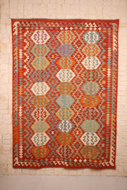 Tapis kilim fait main - Afghan - 244x177cm - Laine