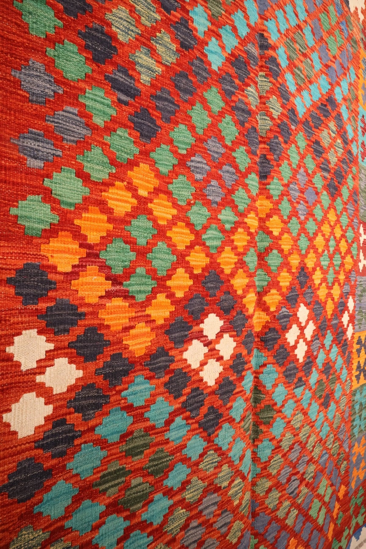 Tapis kilim fait main - Afghan - 247x180cm - Laine - Baba Rug