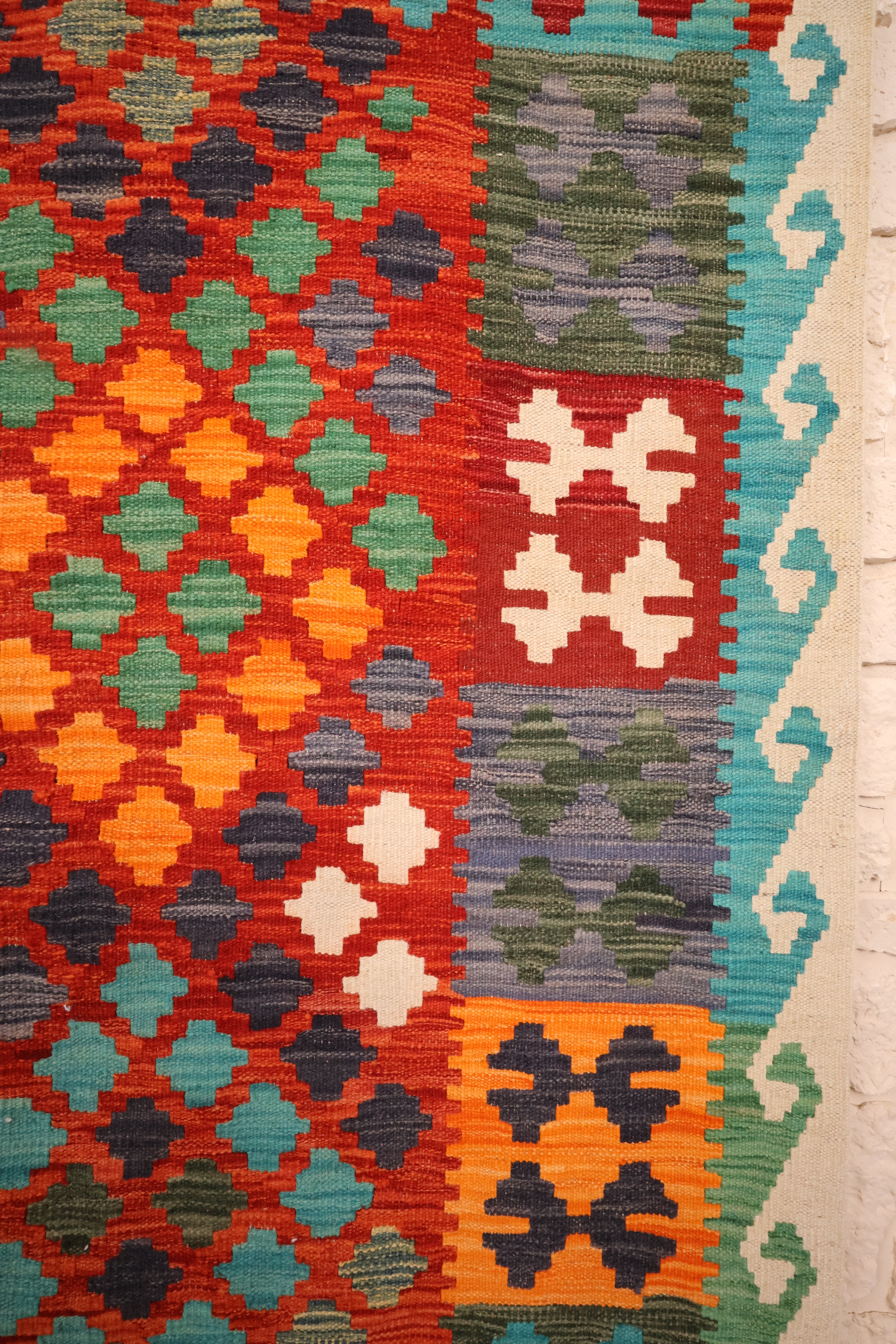 Tapis kilim fait main - Afghan - 247x180cm - Laine