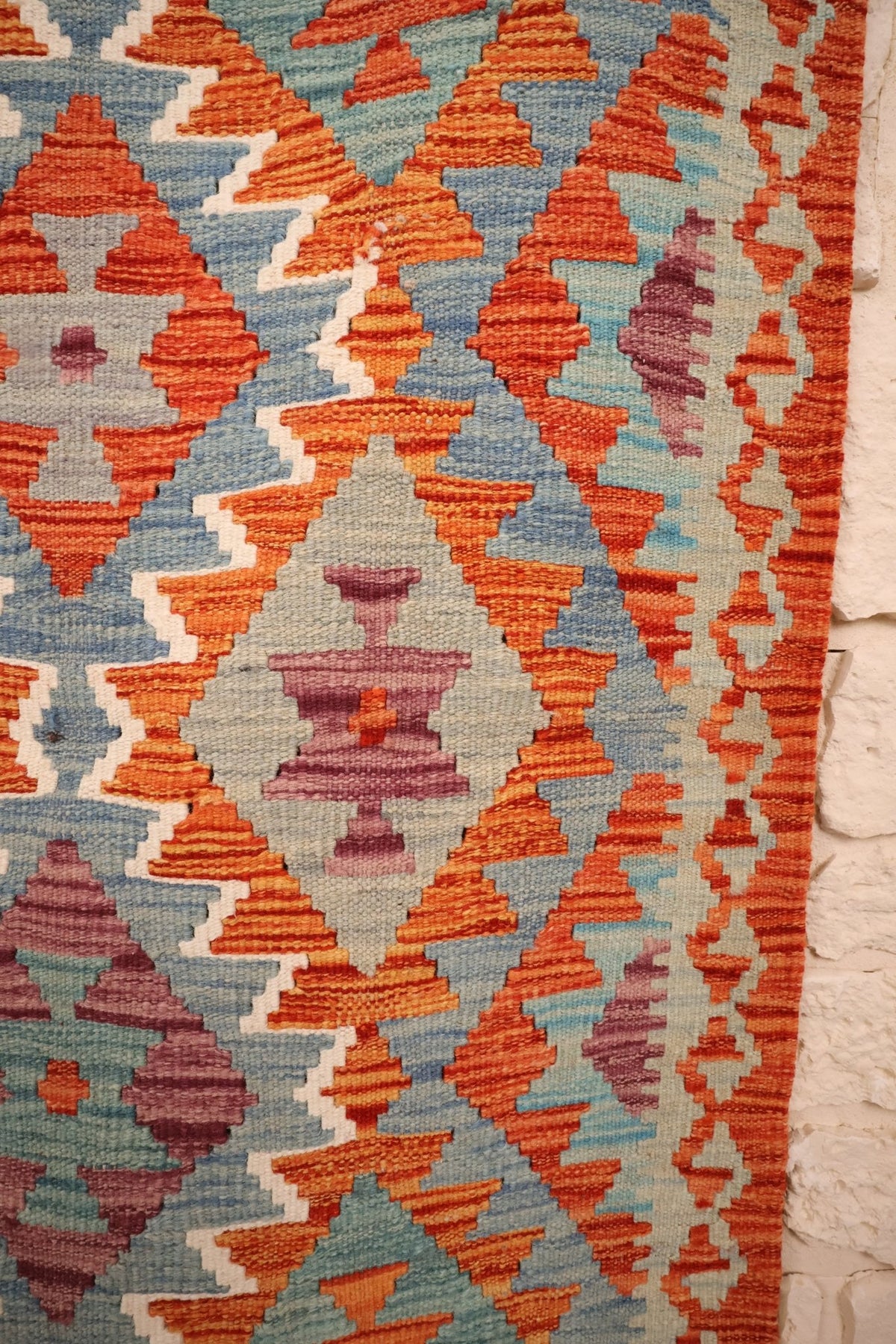 Tapis kilim fait main - afghan - 147x98cm - Laine - Baba Rug