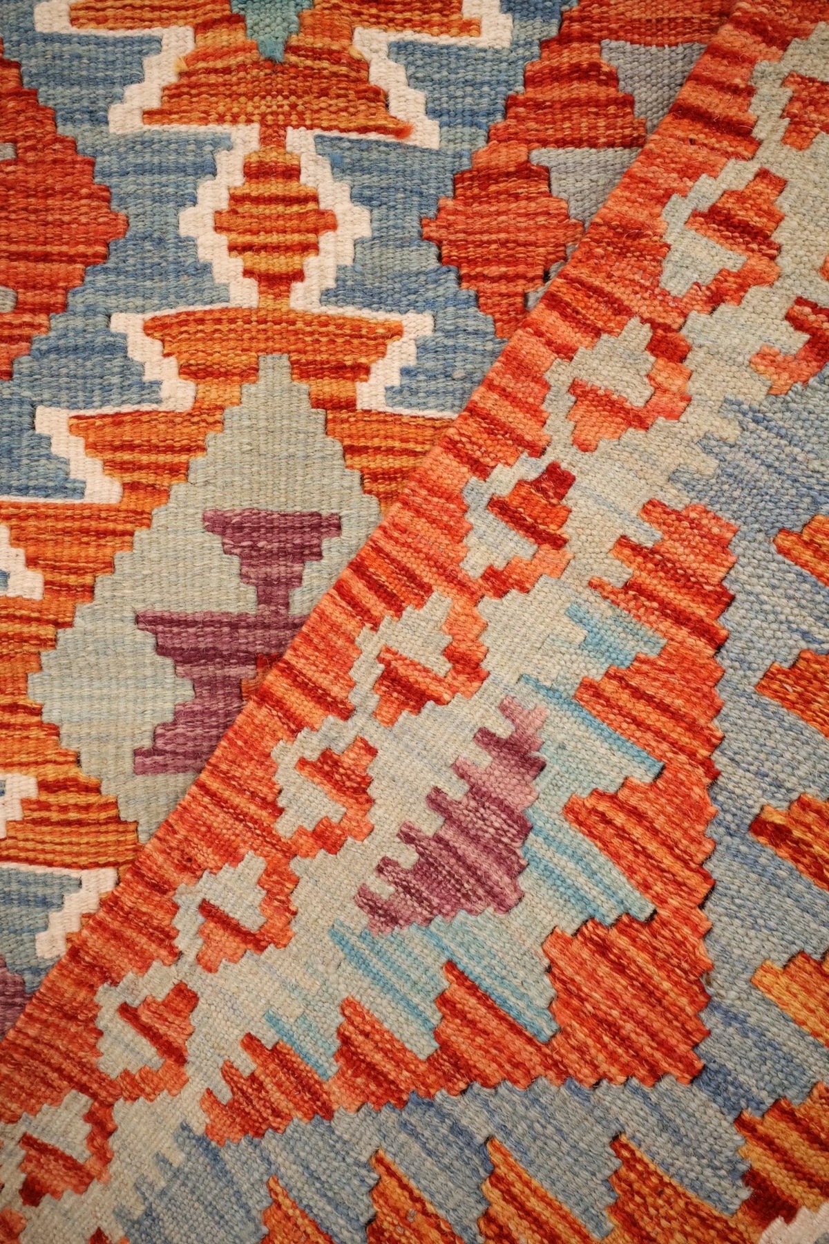Tapis kilim fait main - afghan - 147x98cm - Laine - Baba Rug