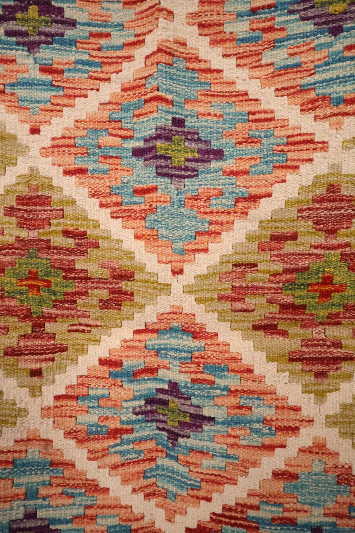 Tapis kilim fait main - Afghan - 154x101cm - Laine - Baba Rug