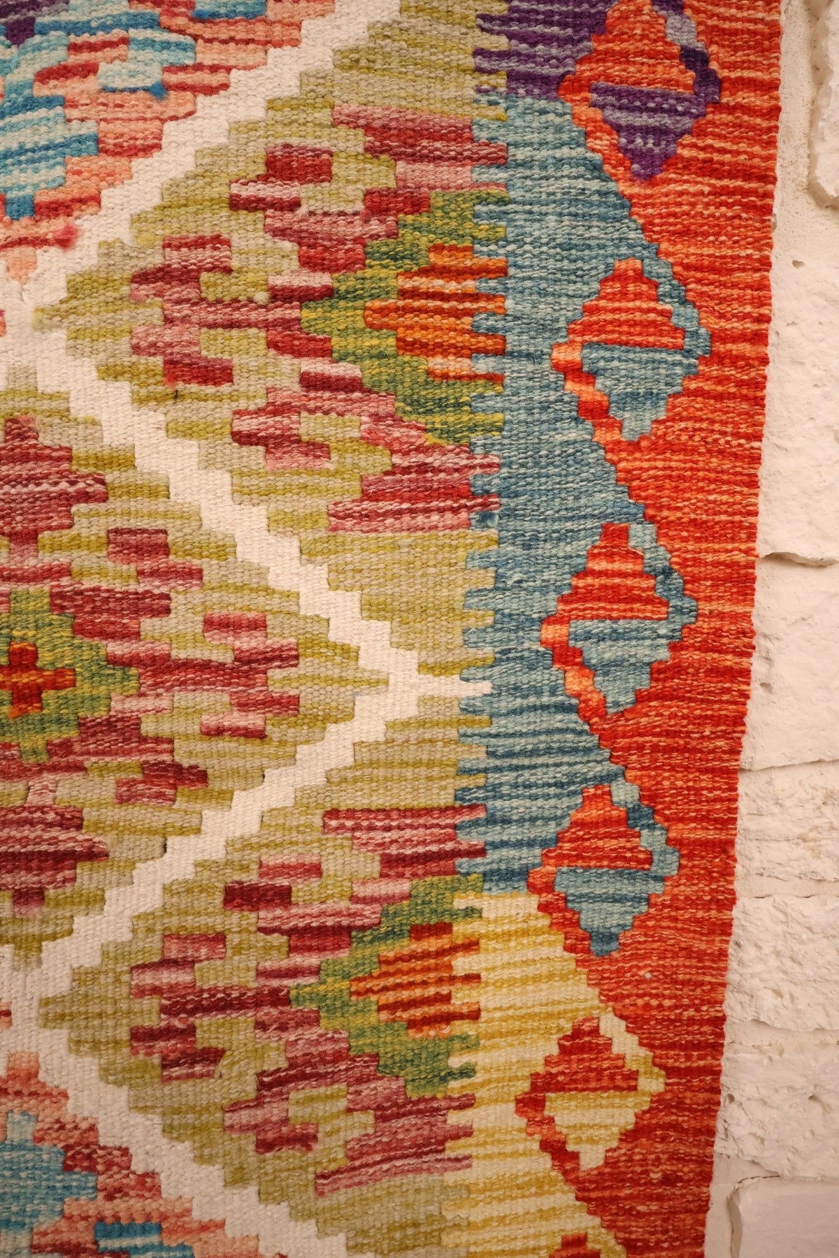 Tapis kilim fait main - Afghan - 154x101cm - Laine - Baba Rug