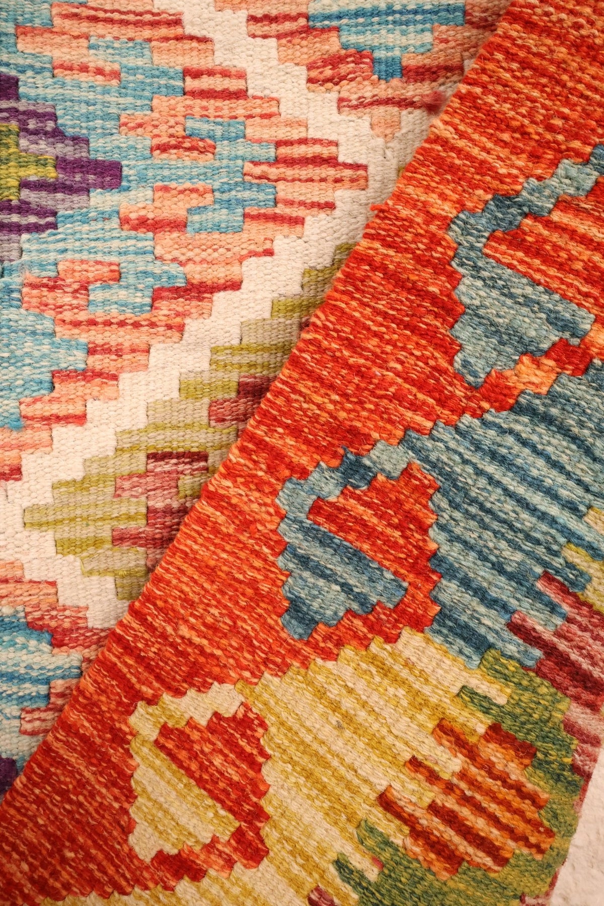 Tapis kilim fait main - Afghan - 154x101cm - Laine - Baba Rug