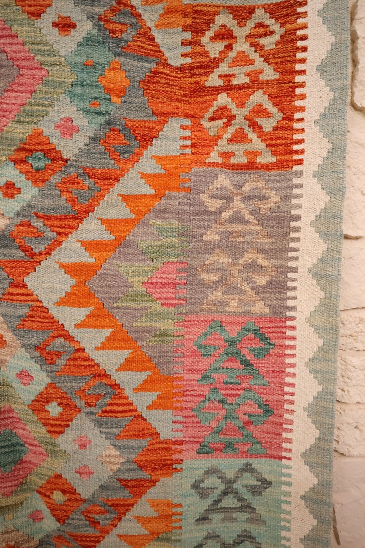 Tapis kilim fait main - Afghan - 157x100cm - Laine - Baba Rug