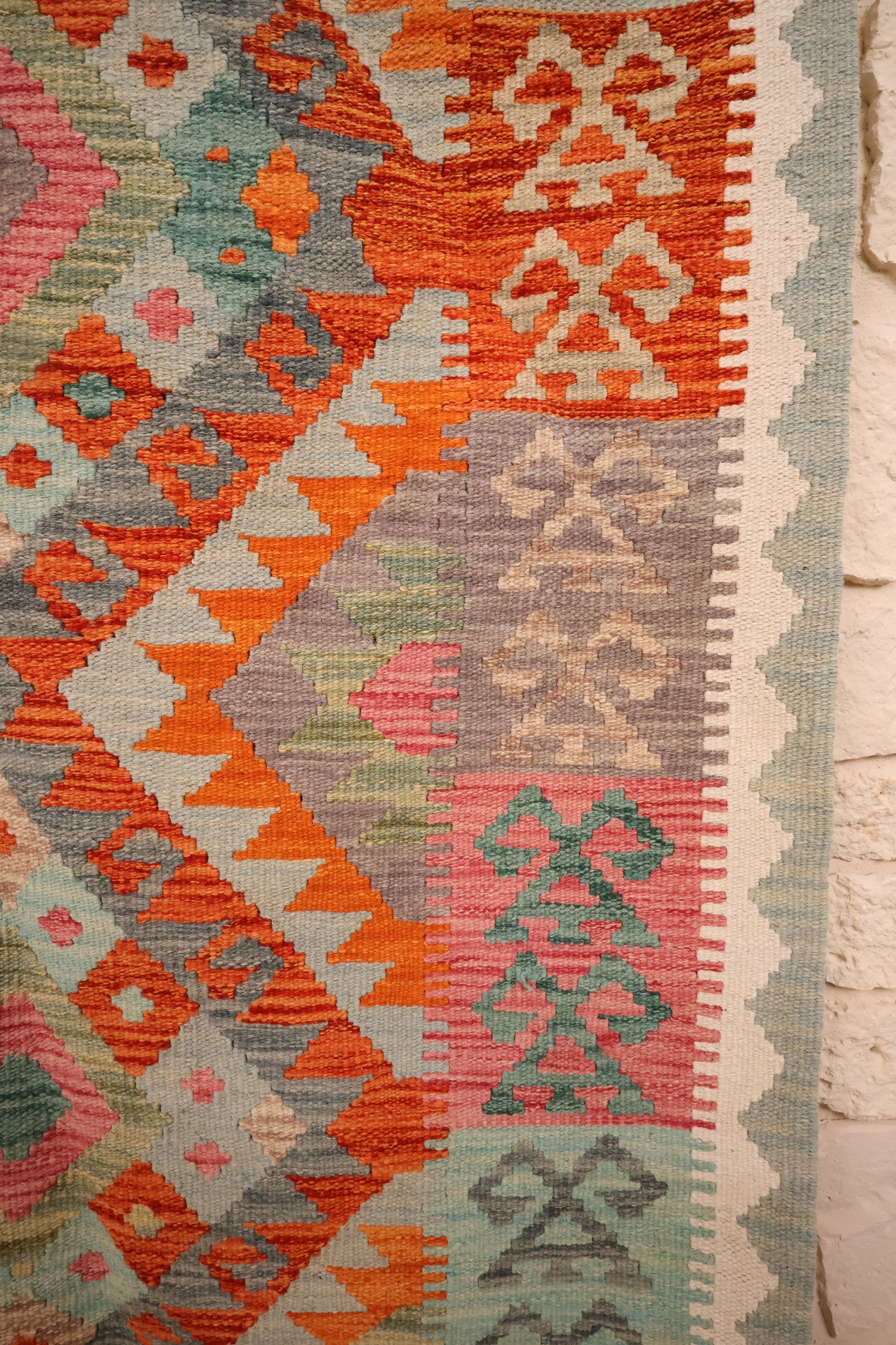 Tapis kilim fait main - Afghan - 157x100cm - Laine