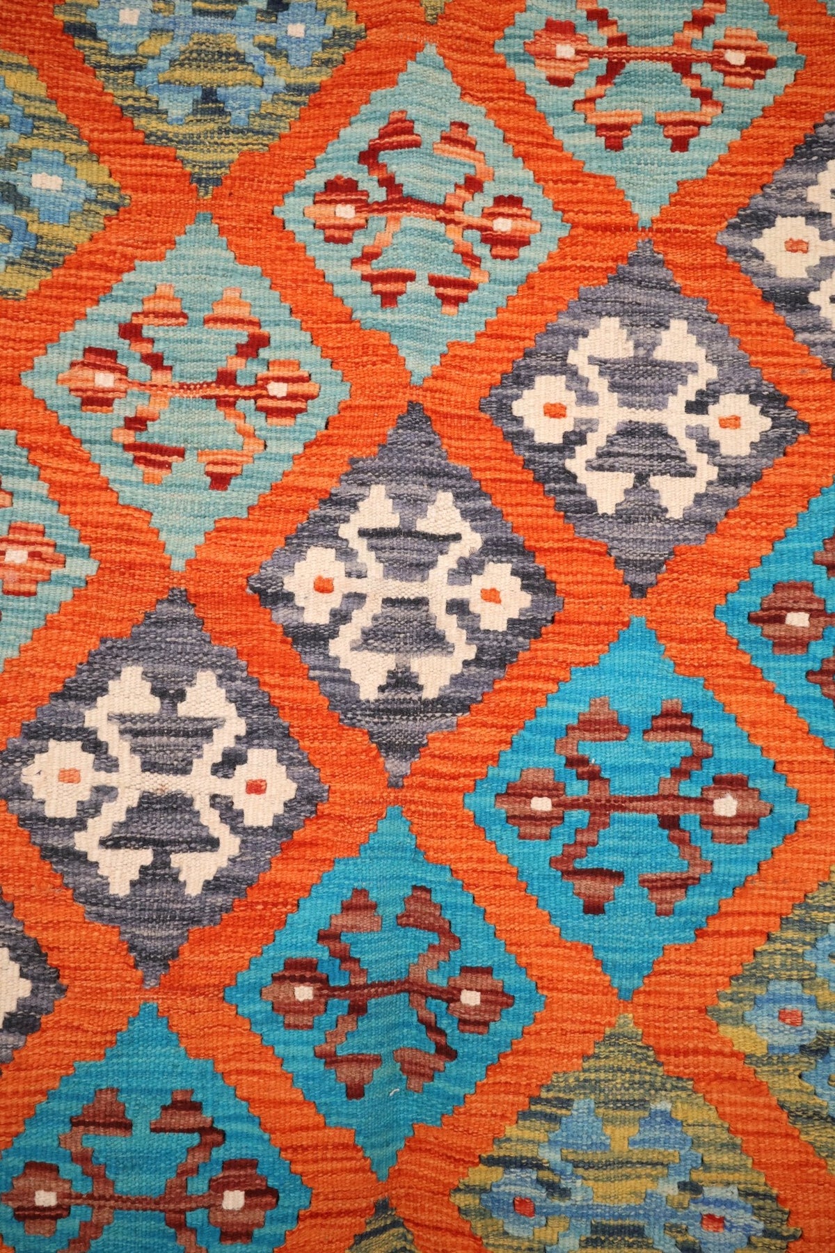 Tapis kilim fait main - Afghan - 190x130cm - Laine - Baba Rug