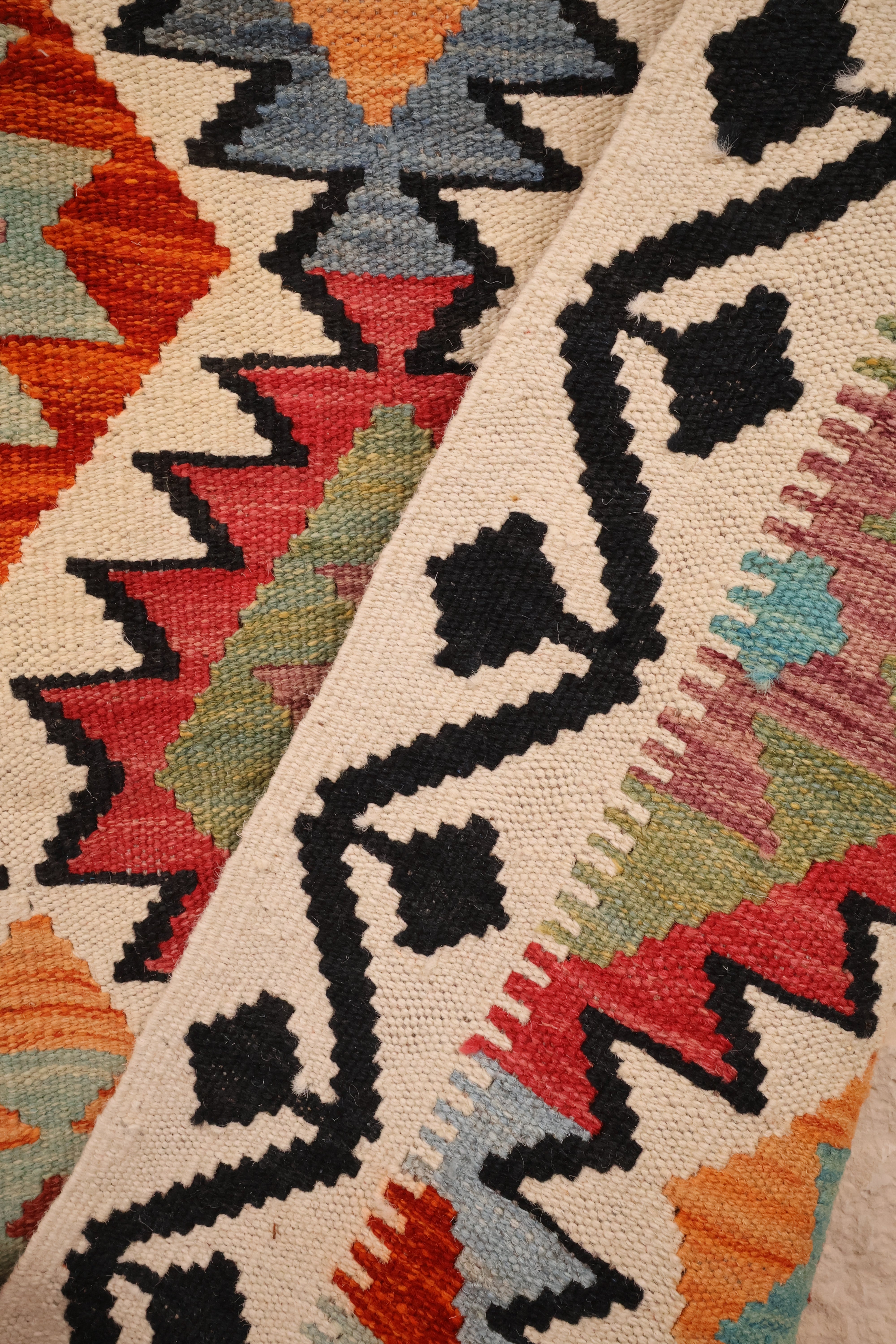 Tapis kilim fait main - Afghan - 150x100cm - Laine
