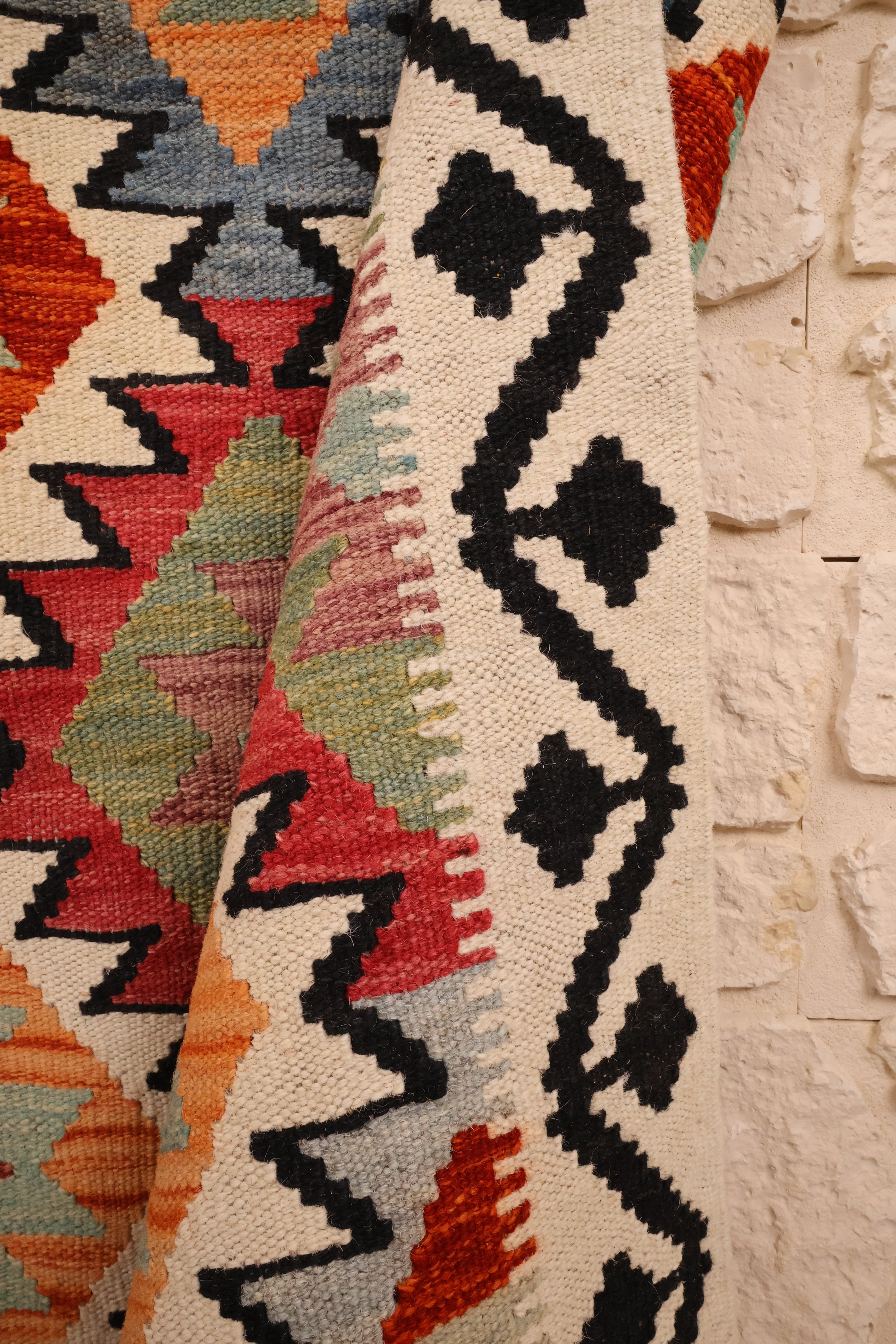 Tapis kilim fait main - Afghan - 150x100cm - Laine