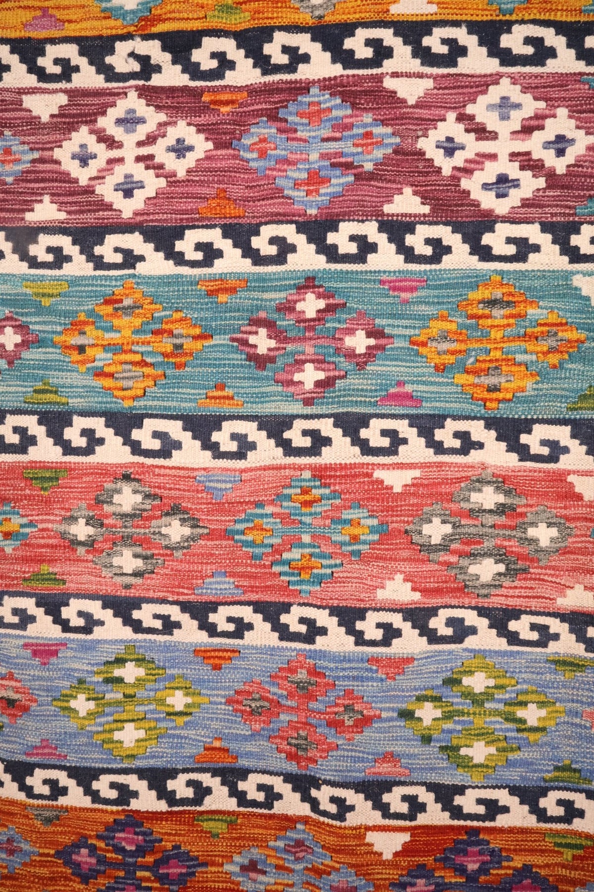 Tapis kilim fait main - afghan - 232x172cm - Laine - Baba Rug