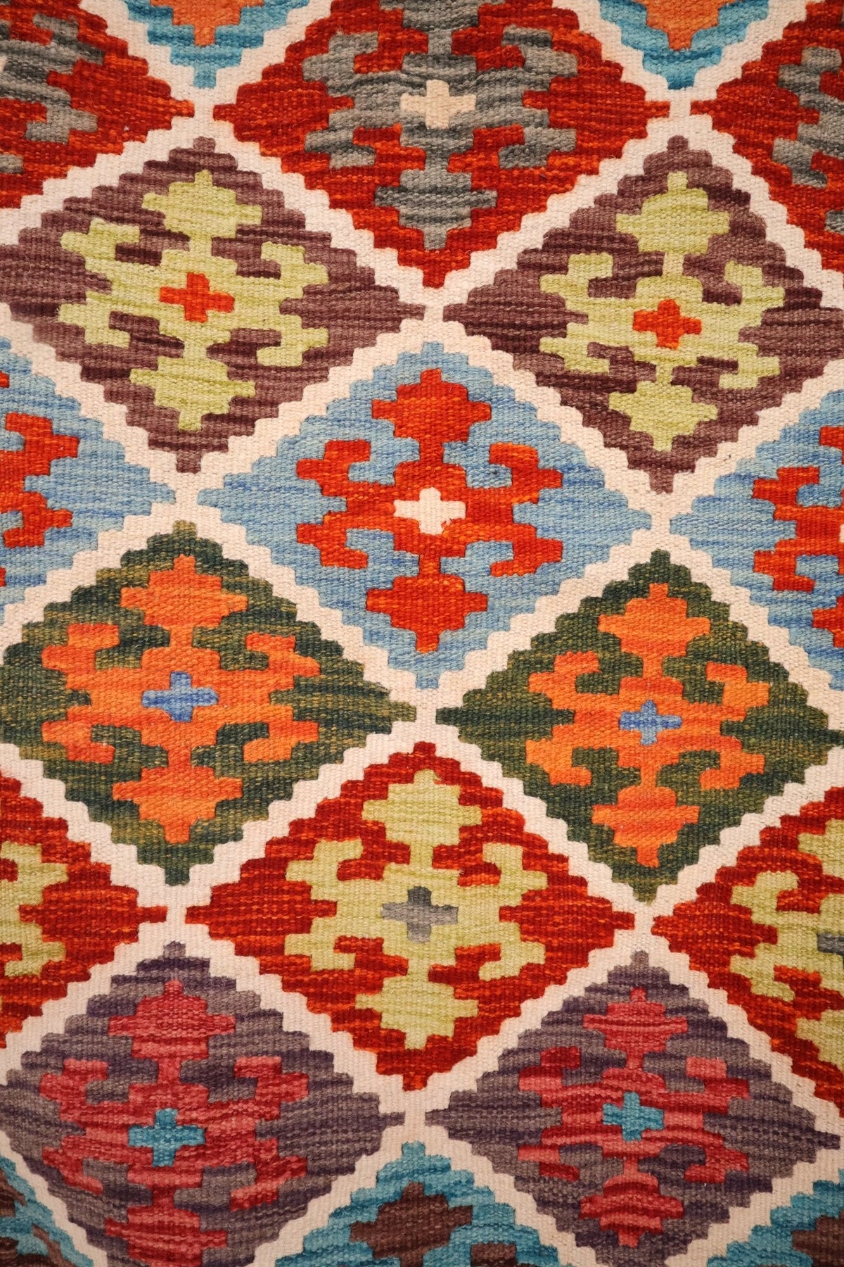 Tapis kilim fait main - Afghan - 129x75 - Laine - Baba Rug
