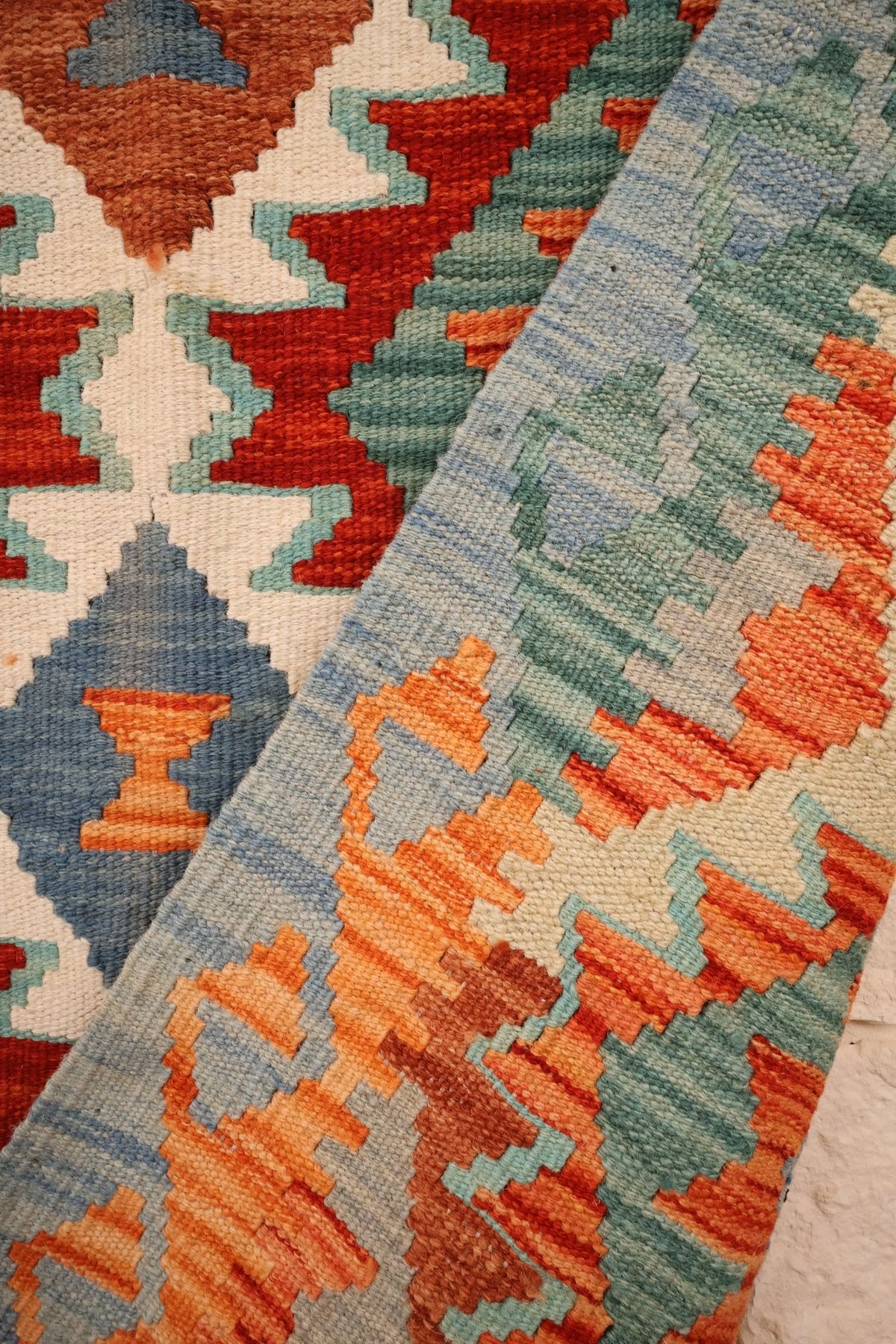 Tapis kilim fait main - afghan - 150x97cm - Laine - Baba Rug