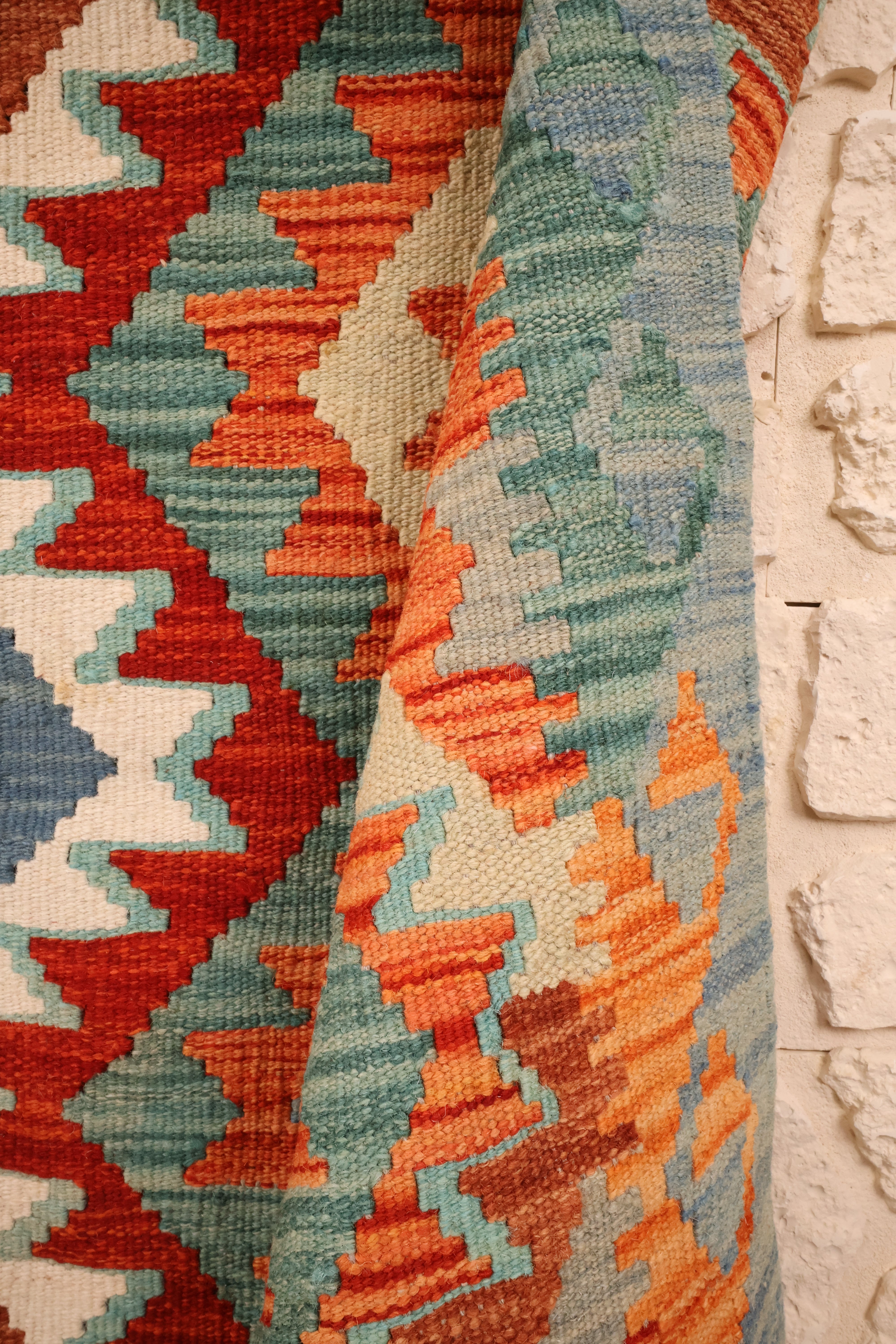 Tapis kilim fait main - afghan - 150x97cm - Laine