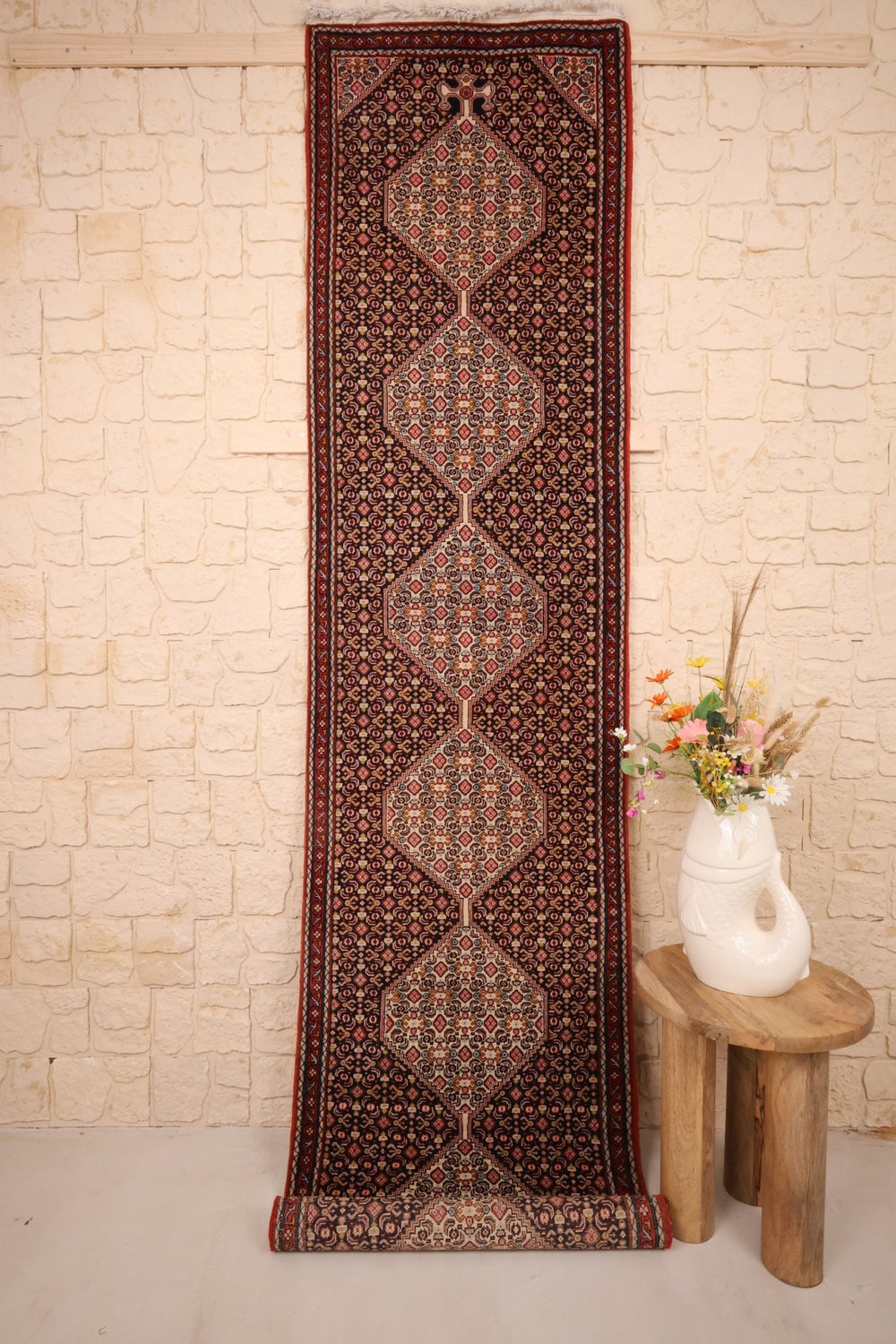 Tapis Persan Senneh 310x76cm de couloir