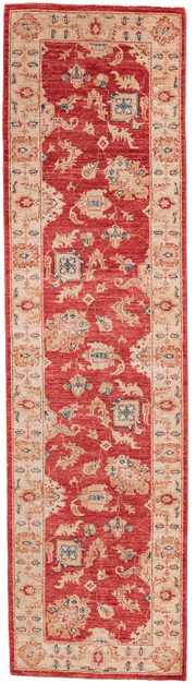Tapis Ziegler Fait Main couloir 304x82 cm laine fait main motifs floraux afghan Paris