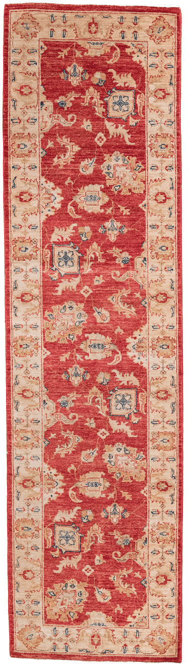 Tapis Ziegler Fait Main couloir 304x82 cm laine fait main motifs floraux afghan Paris