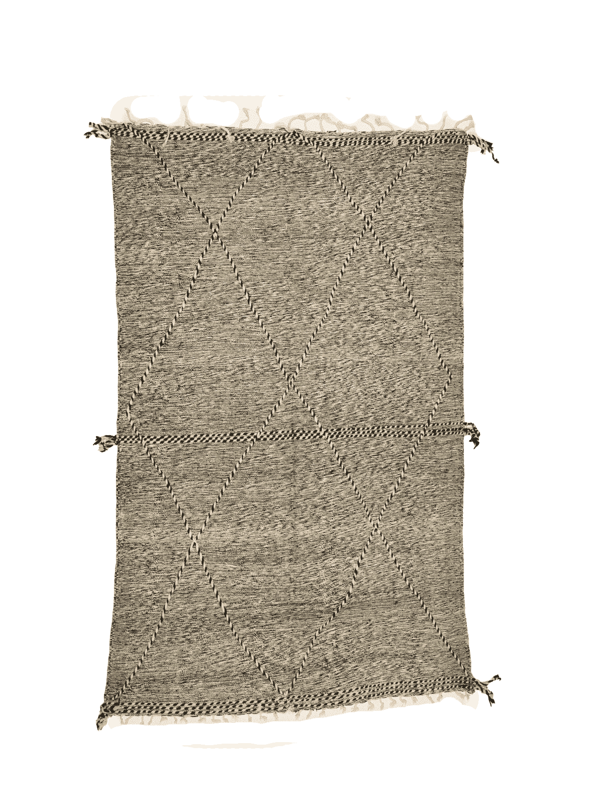 Kilim Zanafi fait main au Maroc en laine – vue de face, 308 × 183 cm – Baba Rug, Paris
