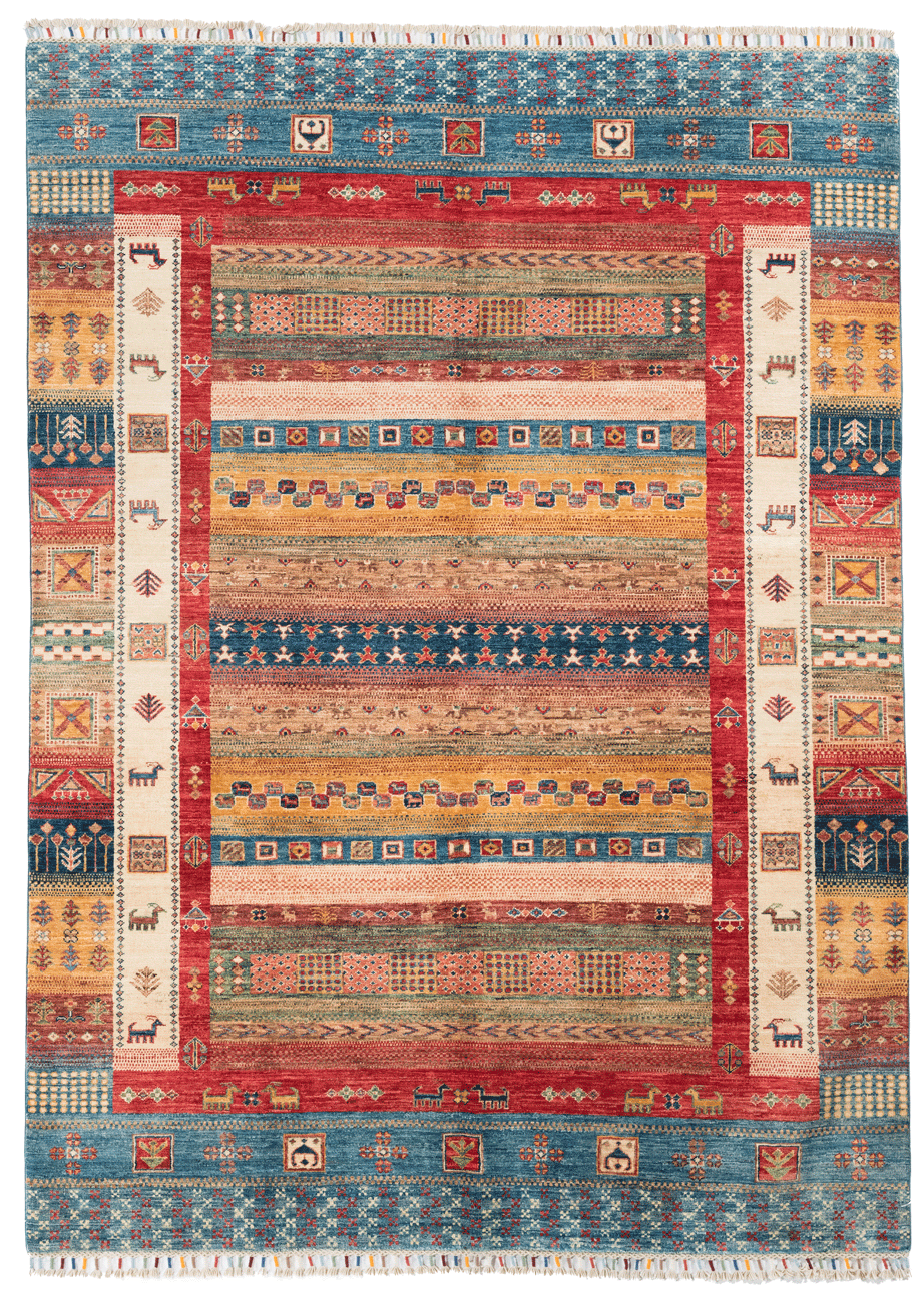 Tapis Aryana Pakistan fait main en laine – vue de face, 236 × 171 cm – Baba Rug, Paris
