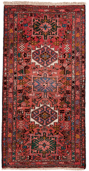 Tapis Garadgeh persan fait main en laine – vue de face, 200 × 100 cm – Baba Rug, Paris
