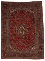 Tapis Kashan persan fait main en laine – vue de face – dimensions 370 x 274 cm – Baba Rug, Paris
