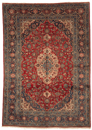 Tapis Kashmar persan fait main en laine – vue de face, 390 × 290 cm – Baba Rug, Paris
