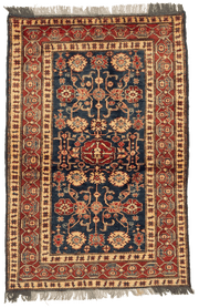Tapis Kazak en laine nouée main, format 178x118 cm, boutique Baba Rug à Paris 12