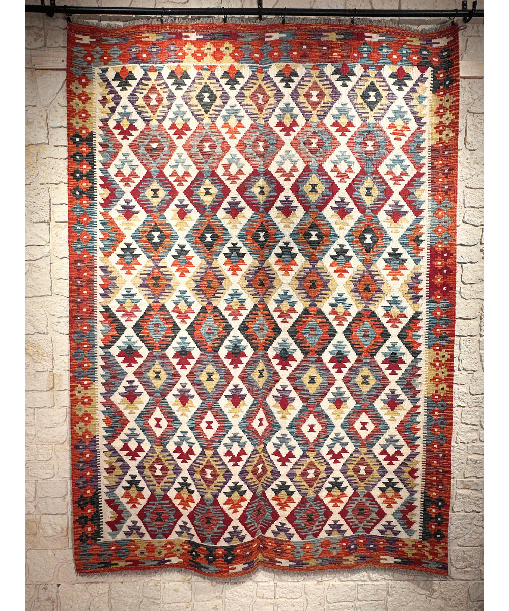 Tapis kilim afghan fait main en laine – Baba Rug, Paris