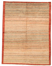 Tapis Modcar Pakistan fait main en laine – vue de face, 195 × 149 cm – Baba Rug, Paris

